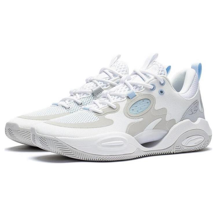 Li Ning Wade ALLDAY Wade ALLDAY Comfortable Abrasion Resistant Breathable Low Top Basketball Shoes Men's White Gray ABPT007-4