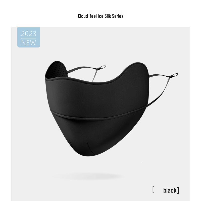 Women's Ice Silk UV Protection Face Mask - Breathable Nylon with Blush Gradient