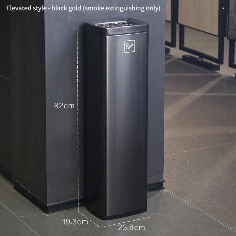 Corridor Aisle Ashtray Cigarette Butt Collector Hotel Lobby Stainless Steel Vertical Elevator Entrance Trash Can