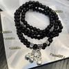 Bracelet double couche perlé fleur de fantôme de montagne style national rétro pour femme nouveau bracelet bijoux polyvalents personnalisés