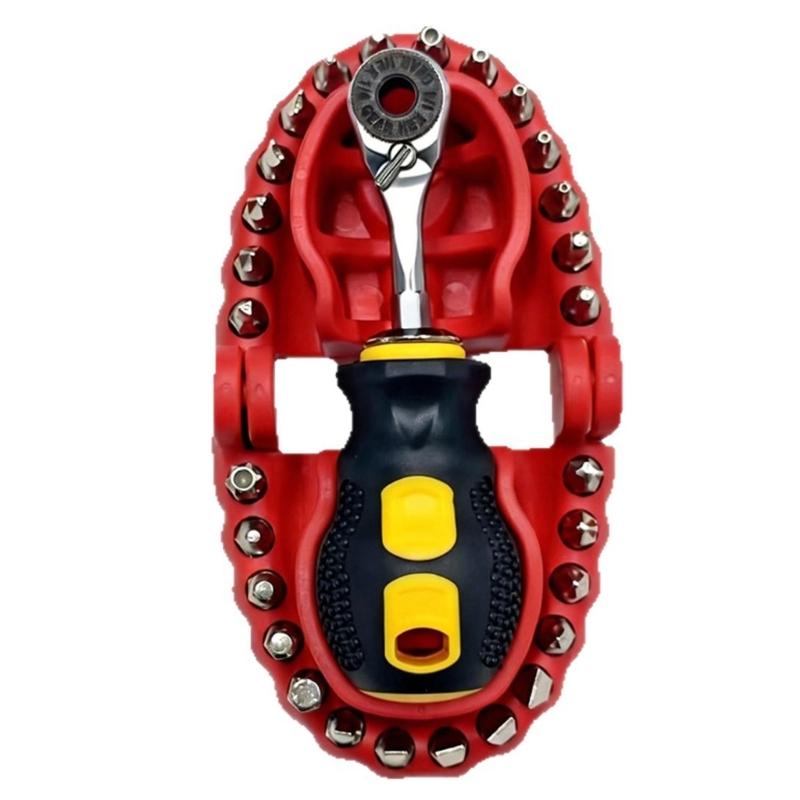 Short Handle Screwdriver Set Portable Encapsulation Radish Handle Flat Crossing Head Screwdriver For Repairing Tool