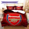 Arsenal F Pattern Bedding,Quilt Set Quilt Cover Pillowcase Home Birthday Gift(1 * duvet cover + 2 * pillowcase, without core)