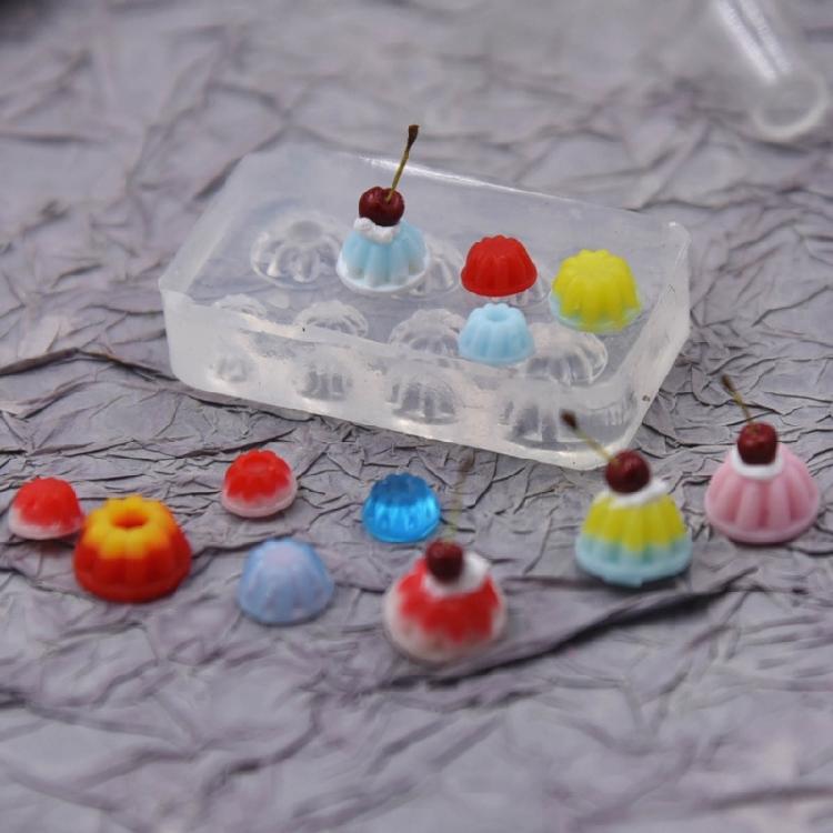 Food Play Miniature Silicone Mold DIY Small Pudding Molds for Crafting Baking