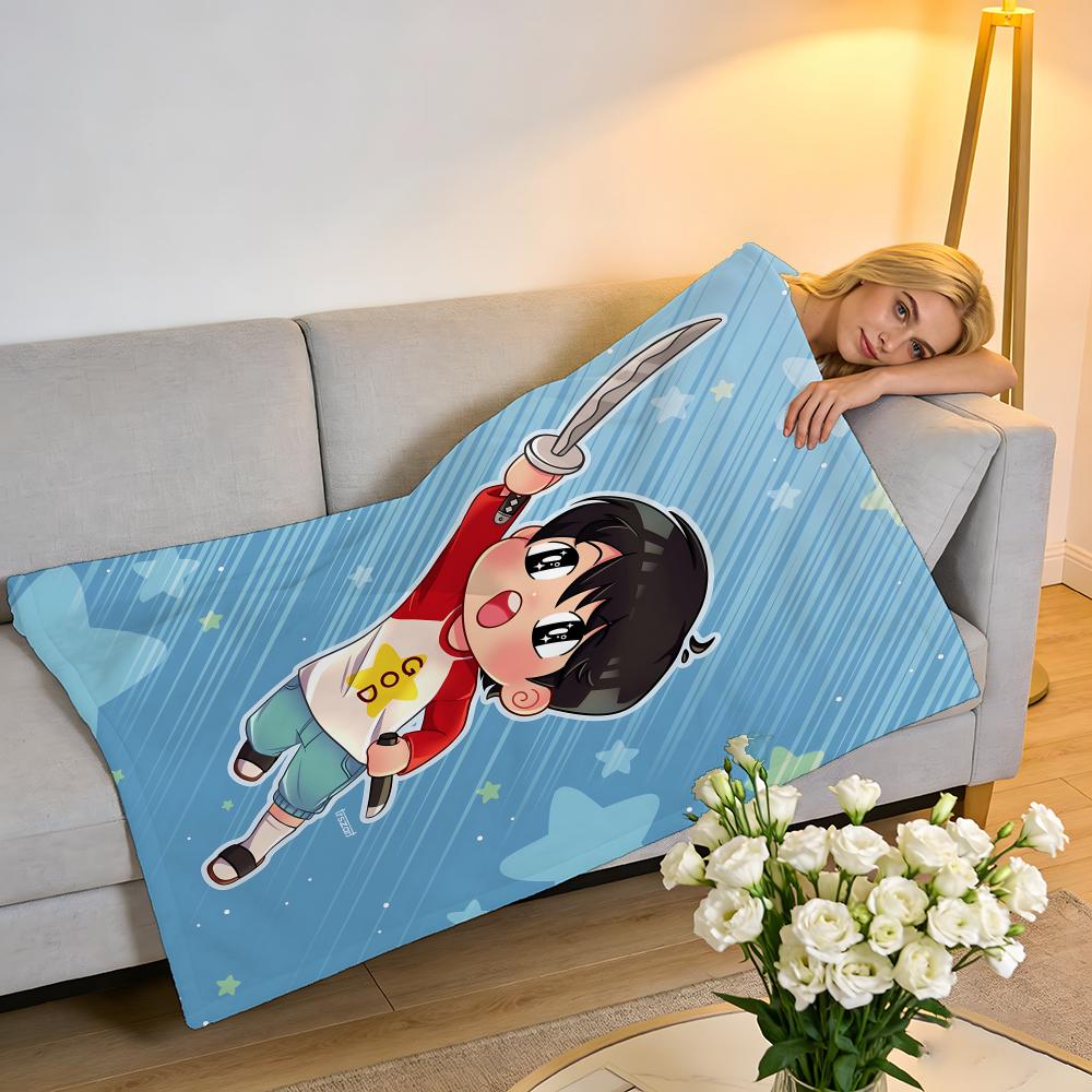 Throw High-Density Short Plush Blanket For Sofa Nap Air-Conditioned Room Soft Skin-Friendly Cute Anime K-Kotaro Lives Alone
