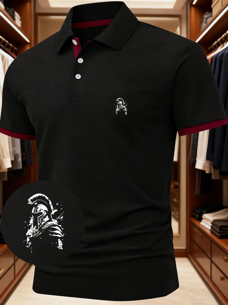 Men's Polo Shirt Stand Collar - Short Sleeve Men's Golf Shirts for All Seasons, Men's Work Shirts for Summer Fashion Daily Wear