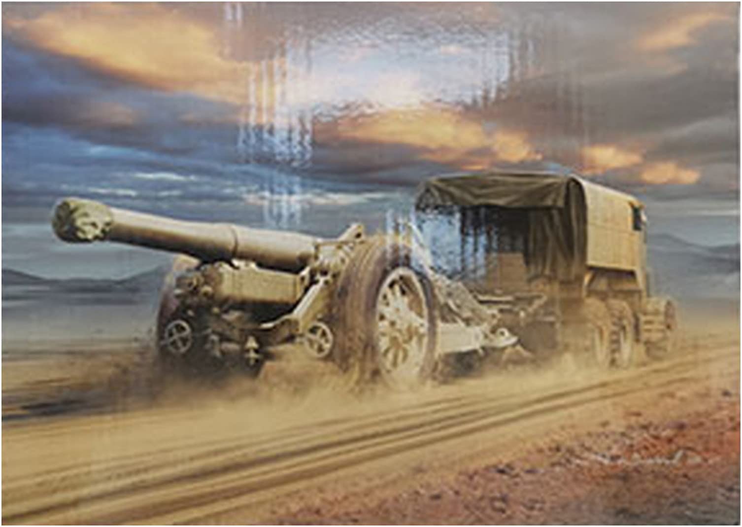 

Thunder Model 1/35 Scale British Scammel Heavy Artillery Tractor R100 BL 7.2-inch Howitzer Plastic Model Kit TB35212