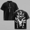 Anime Jujutsu Kaisen Gojo Satoru Grafik T-Shirt Herren Damen Kleidung Oversize T-Shirt Gewaschenes Baumwoll-T-Shirt Harajuku Herren T-Shirt