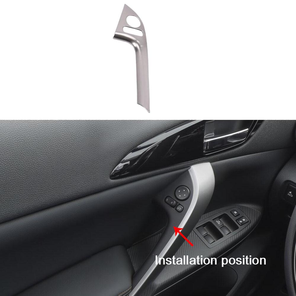 Stainless Steel Rearview Mirror Adjust Switch Cover Trim  Gear Box Panel Frame For Mitsubishi Eclipse Cross 2017 2018 -