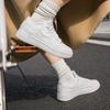 Li Ning Tian Ji Casual Versatile Thick Sole Height Increasing Non-Slip Wear-Resistant Low-Top Skate Shoes Women sneaker Standard-White AGCU096-5