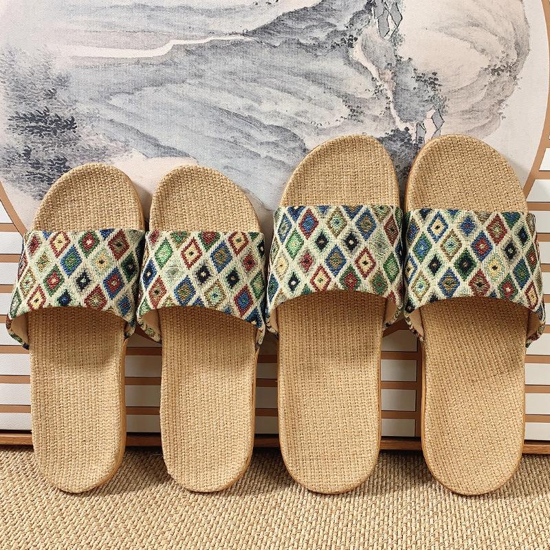 New Fashion Fabric Linen Women's Slippers