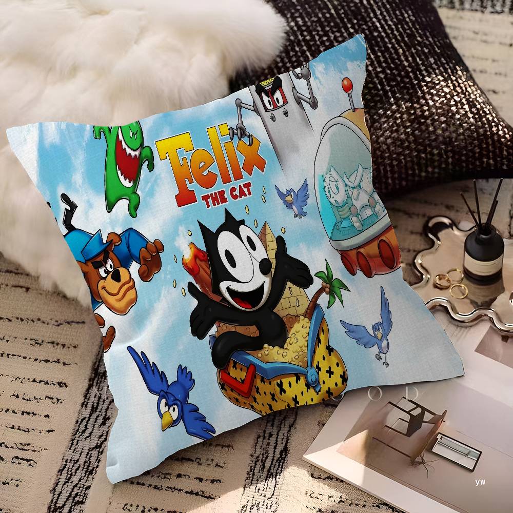 Cute F-Felix The Cat Pillow Anime Pillow Sofa Bed Head Pillow Cover Cushion Cover 45x45 Cm Fashion