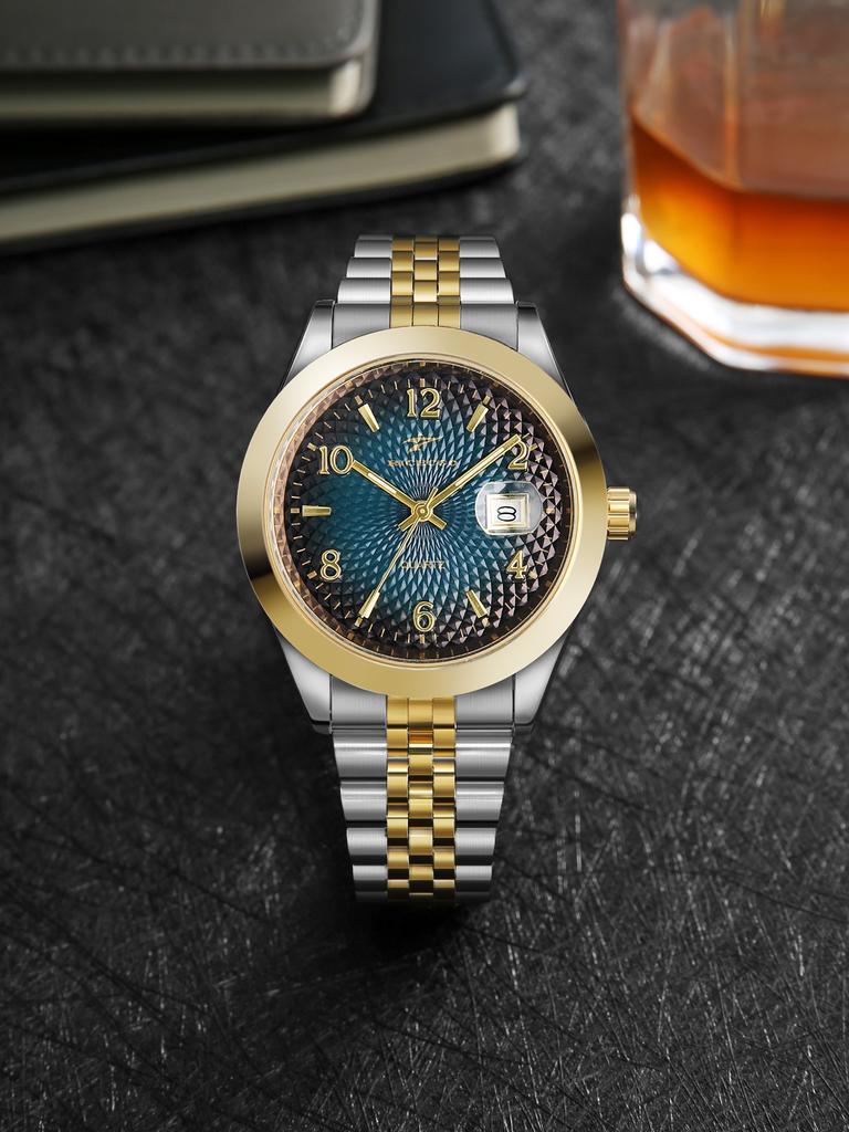 Men's Waterproof Stainless Steel Strap Quartz Watch Simple Business Style Perfect Gift for Any Occasion