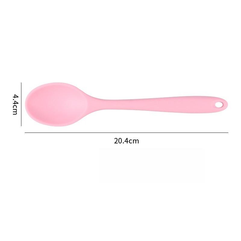 For Better Life 1Pc Soft Silicone Spoon Stirring  Long Handle Tableware Cooking Utensils Ladle Kitchen Accessories