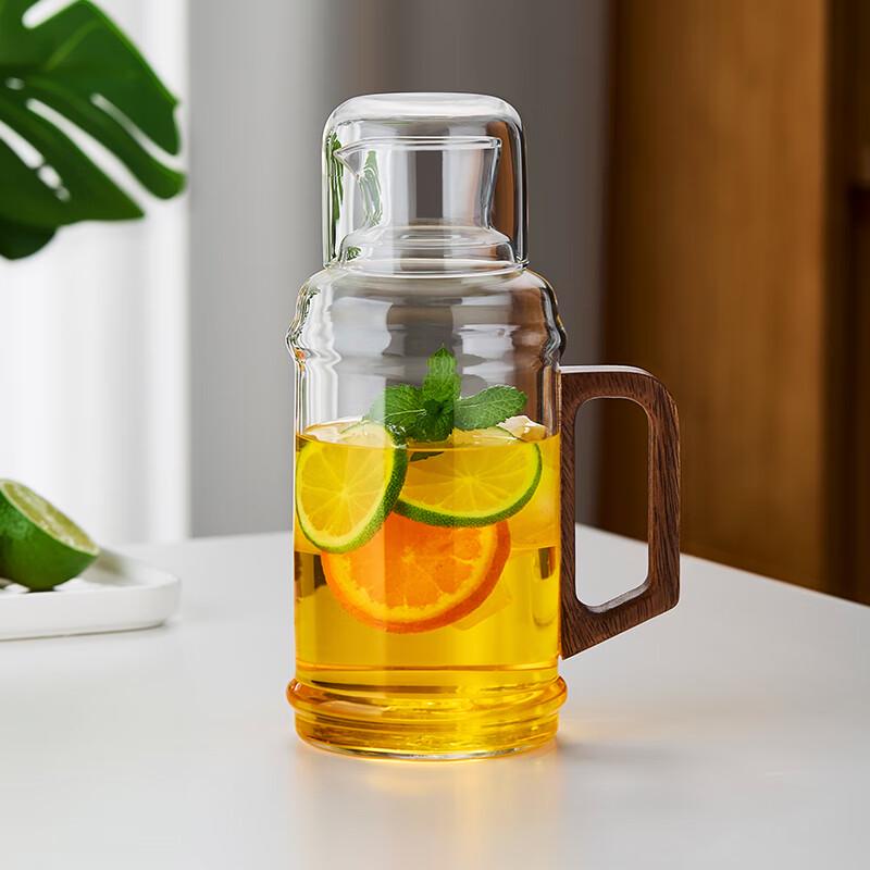 Mesini Borosilicate Glass Pitcher with Wooden Handle прозрачный