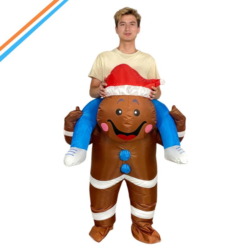 Christmas Elk Gingerbread Man Costume Party Party Atmosphere Props Santa Inflatable Costume