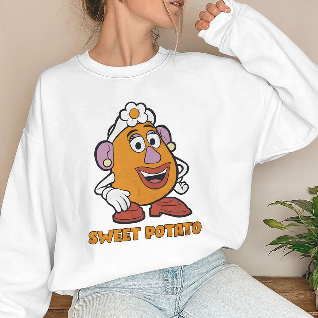 Cartoon Spud Muffin Sweet Potato Print Sweatshirt New Men Women Happy Valentine Gifts Long Sleeve Fashion Couple Pullover