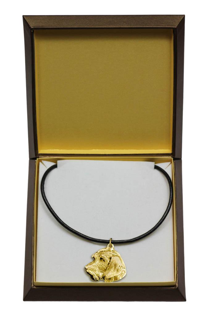 

Dachshund II - Dog necklace in gift box, gold-plated pendant for dog fan, striking jewellery by Art-Dog