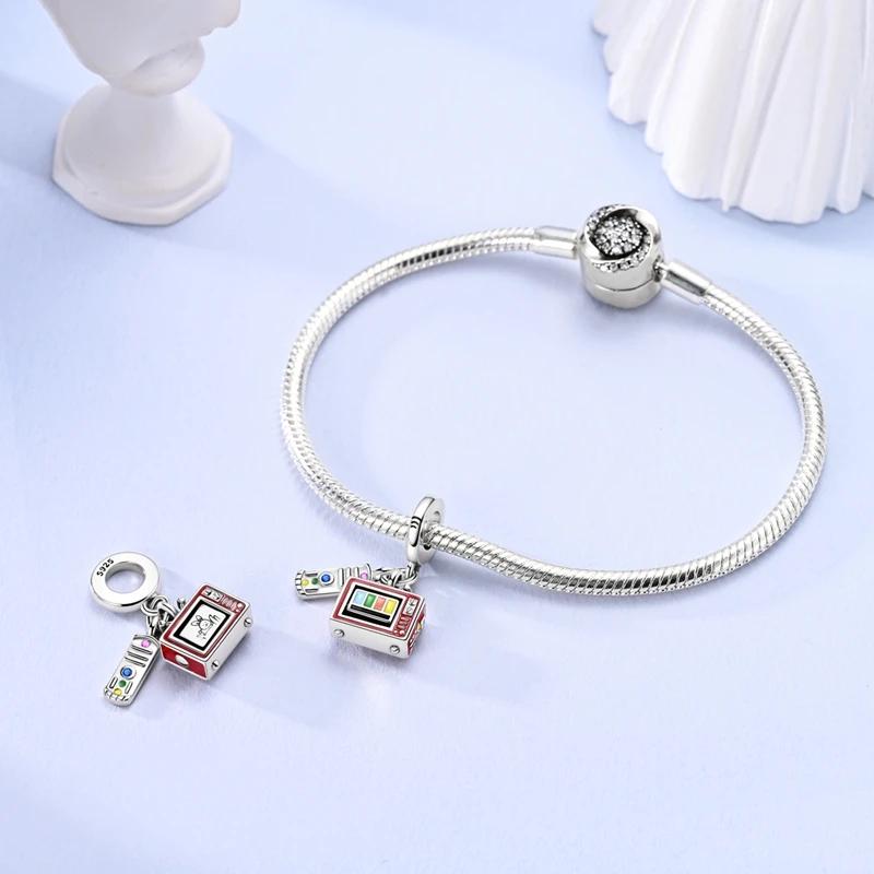 Original Charmscopper Creative Tv Remote Control Pendants Fit Charms Platabracelets For Women Jewelry Making Diy Gifts