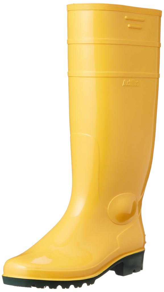 Achilles Workmaster Made in Size Boots, Semi-Oil Resistant, Japan, 2E, Unisex, Yellow, 26.5cm