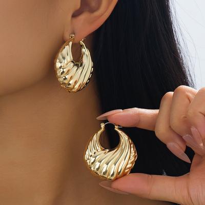Boucles d'Oreilles Cercle Simple Mode pour Femmes Haut de Gamme Tempérament Boucles d'Oreilles Simples Bijoux d'Oreille Ronds
