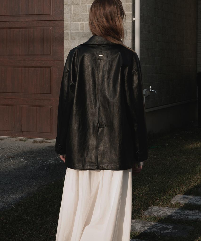 Deheve Classic Leather Half Jacket [Black]