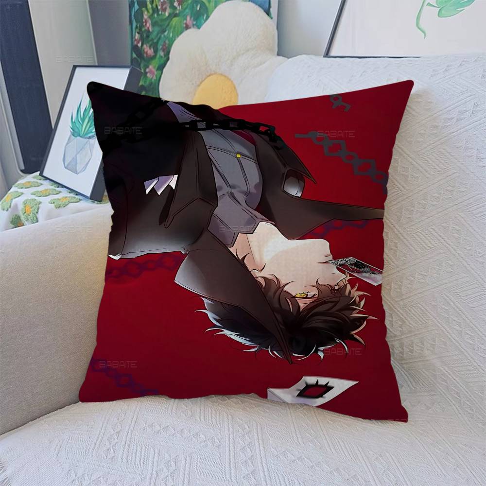 Classic Anime P-Persona 5 Cushion Cover Pillowcase Upholstery Sofa Throw Pillow Home Decor Pillowcas