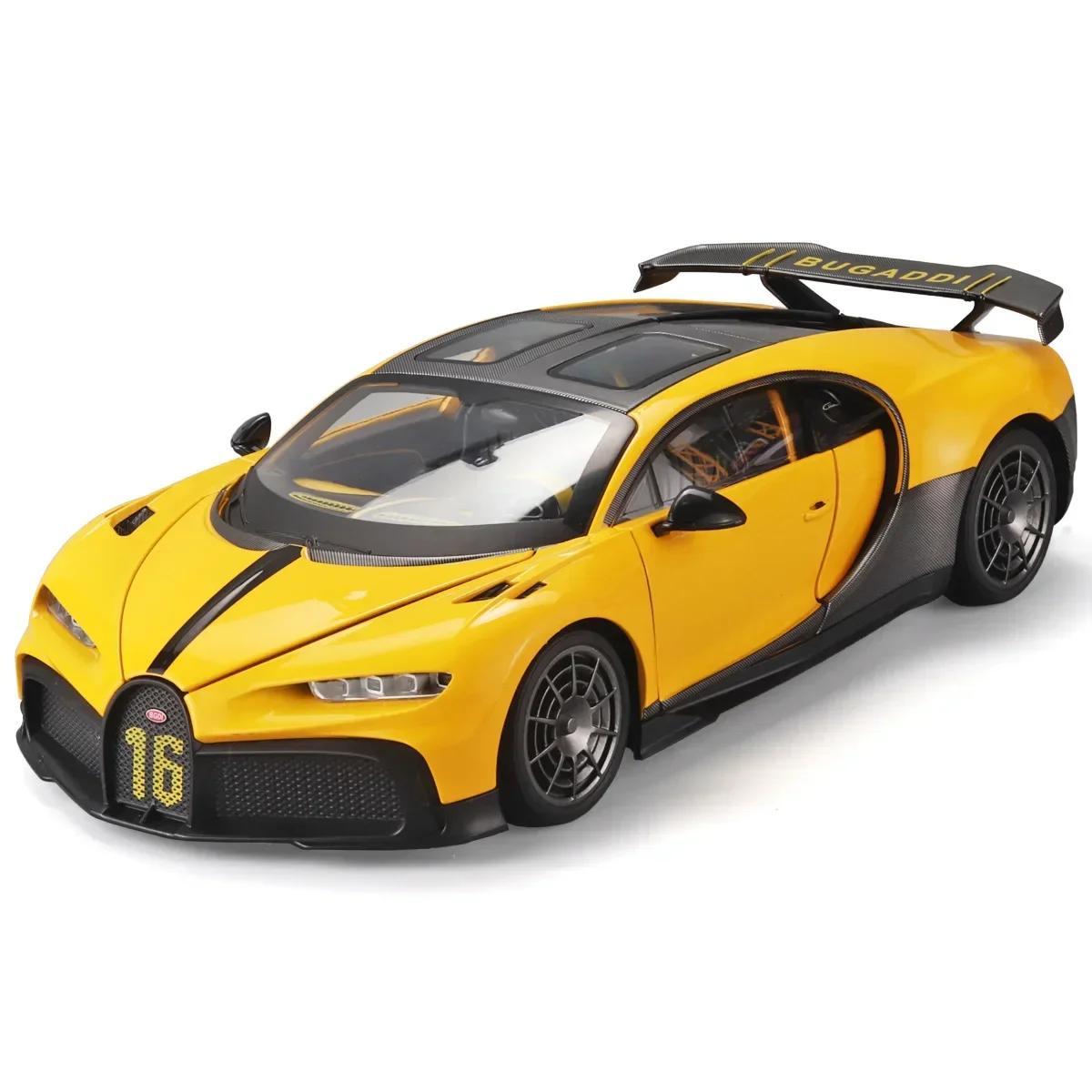 1:18 Bugatti Camron Sportwagen Modell Spielzeug Legierung Druckguss Spielzeug Fahrzeuge Sound Licht Vorderradlenkung Sammlerstücke Spielzeug Jungen Geschenke black