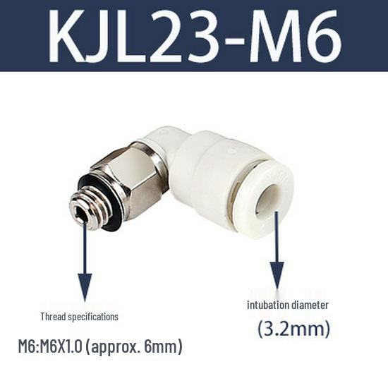 SMC Pneumatic Mini Right Angle Elbow Push-to-Connect Fitting KJL Series