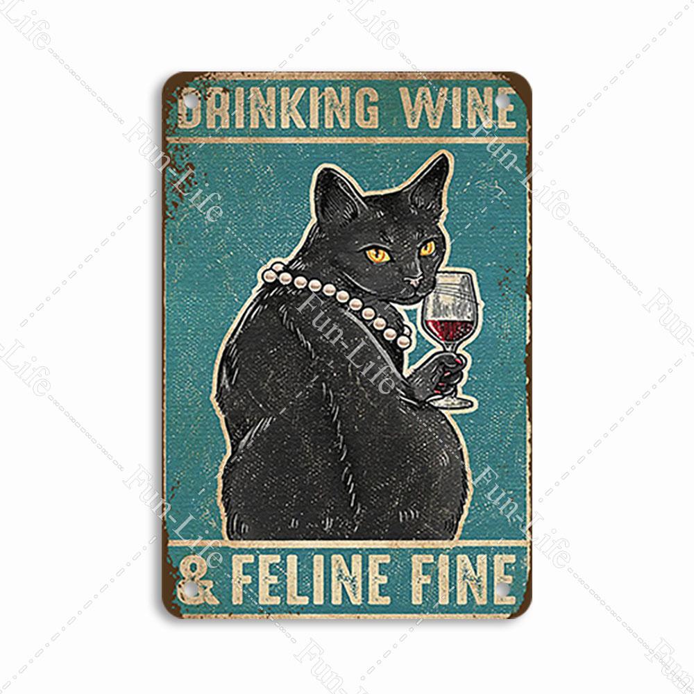 Vintage Cat Metal Sign Poster, Home Decor, Retro Animals Tin Sign, Living Room, Pet Shop, Bar, Hotel, 20x30cm