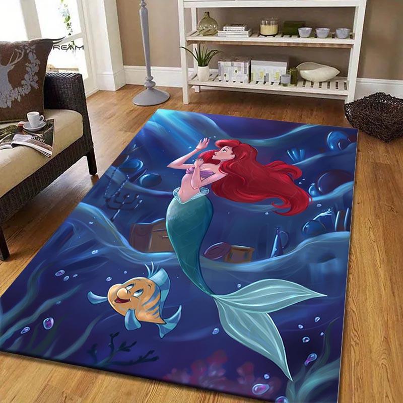 

1pc Princess Pattern Area Rug Soft Flannel Floor Mat for Living Room, Bedroom, Kitchen, Sofa Coffee Table Floor Mat, Machine Washable 60cm by 90cm