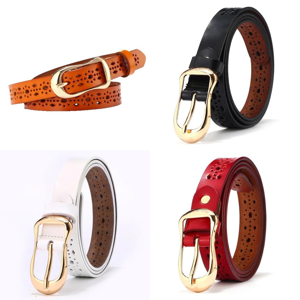 Korean Style Ladies Genuine Leather Belt With Stylish Pin Buckle For Work And Leisure