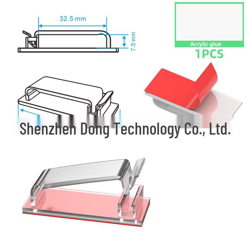 Power Strip Cable Organizer: No-Nail Self-Adhesive Wire Clips & Portable Network Cable Winder