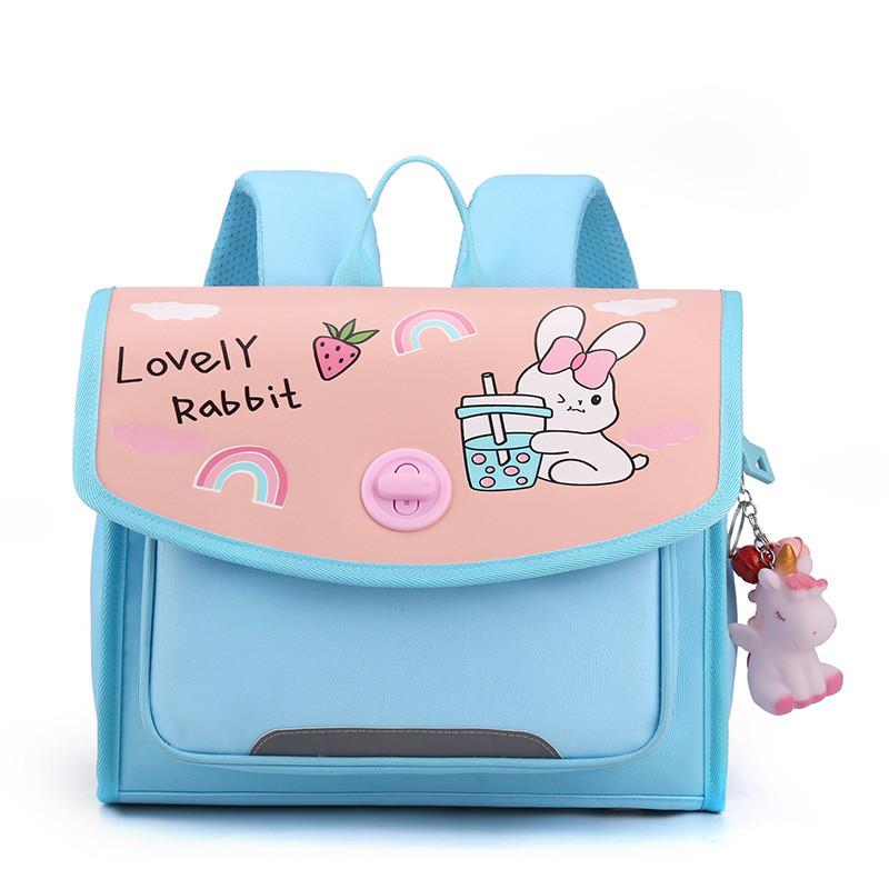Stylish Gender Neutral School Backpack With Cute Rabbit Design For Children