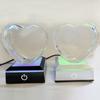 Custom Modern Heart-shaped Crystal for Photo Frame Engraved Glass Solid K9 Crystal Home Decor Gift Box