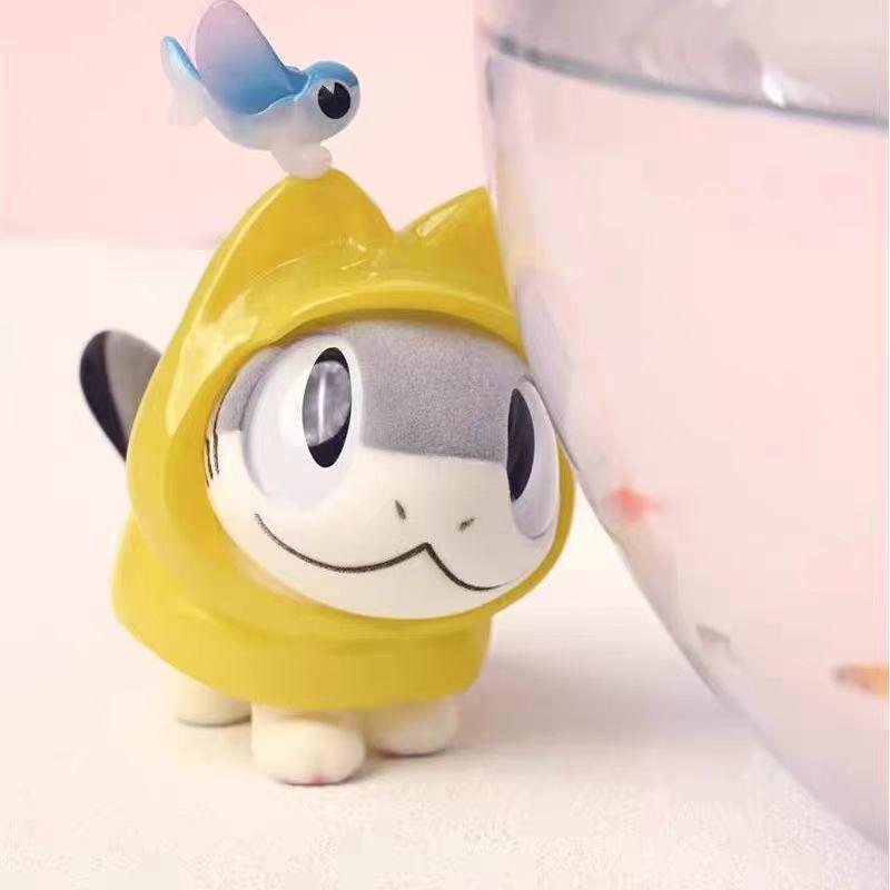New Genuine Sharkitty Ver.1 Series Flocking  Kawaii Animal Figure Surprise Box Desk Decor Ornament Birthday Gift