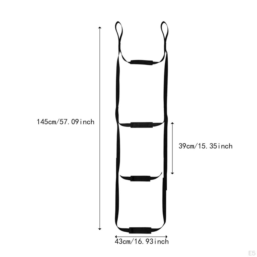 Boat Rope Ladder Climbing Aid Nylon Webbing Anti Skidding Steps for Canoes