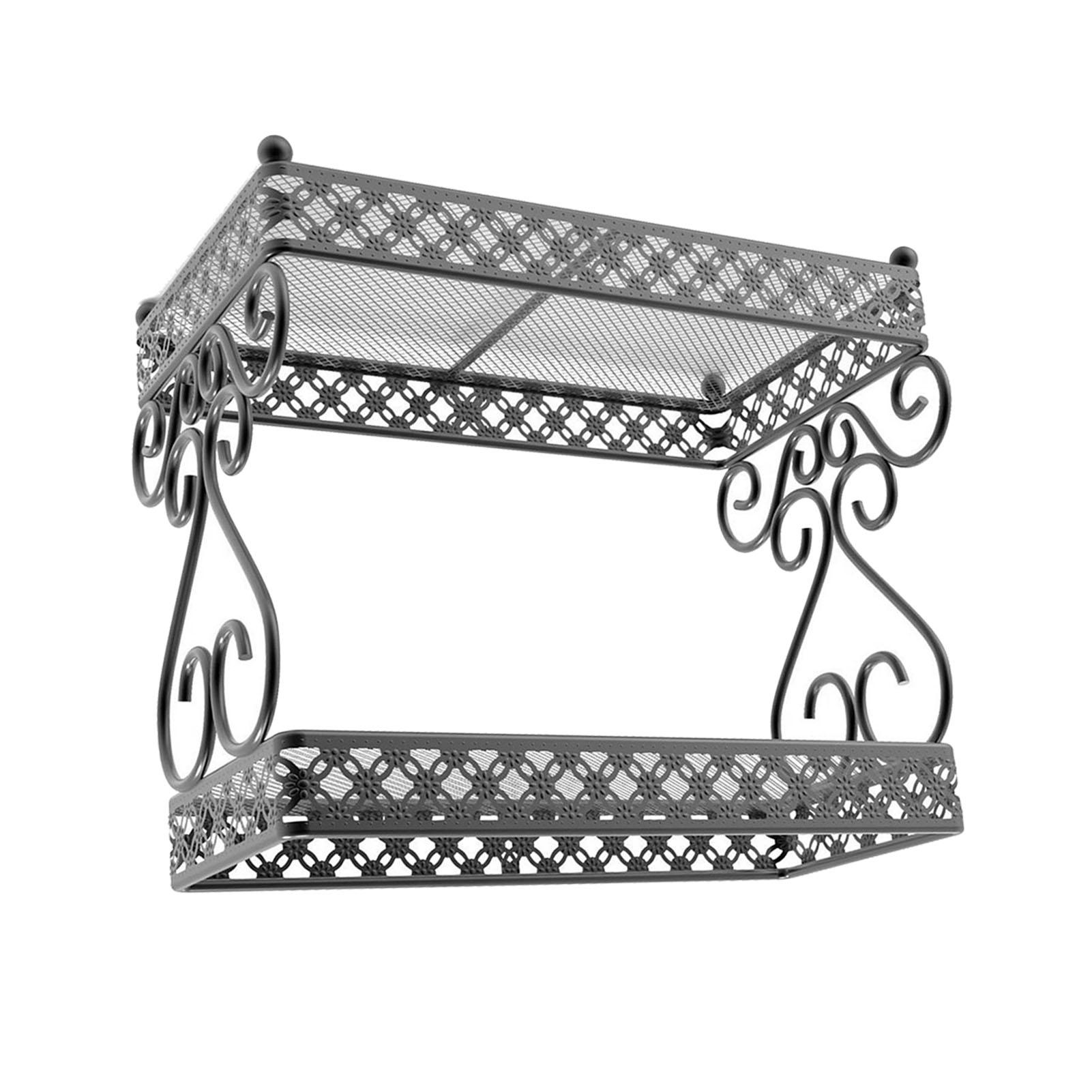 

Double Layer Cosmetic Organizer Makeup Lipstick Large Capacity Storage Rack for Bedroom чёрный