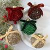 16Pcs Butterfly Bow Christmas Balls Round Christmas Hanging Pendant Christmas Tree Ornaments  Gifts