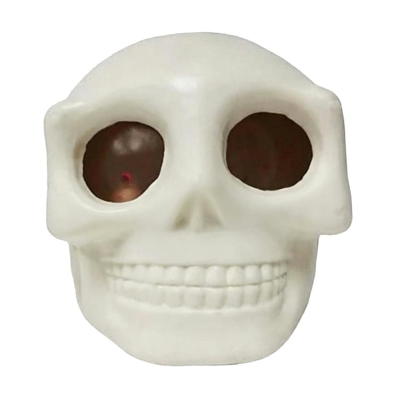Halloween Prank Toy Soft Silicone Skull With Exploding Eyeballs And Worms Stress Relief Gadget Squeeze Skull Toys