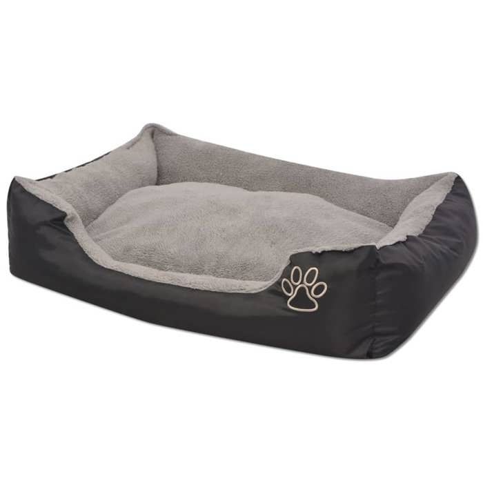 Lit pour chiens - vidaXL - Taille L - Noir - Rembourré - Antidérapant - Intérieur