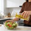 Glass Oil Dispenser with Built-In Salad Dressing Mixer Leak-Proof Salad Dressing Bottle Easy-Clean Dishwasher Safe Condiment for Kitchen Grilling