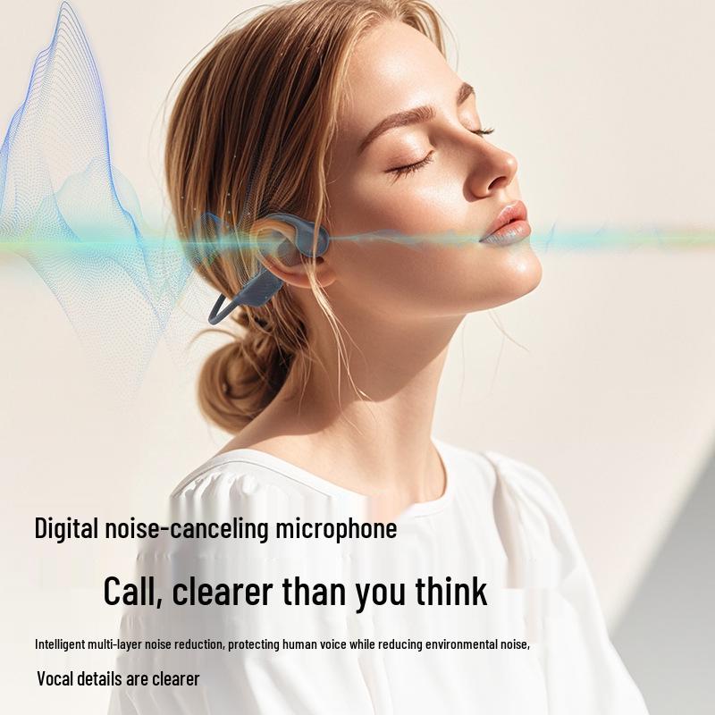 S1 True Bone Conduction Bluetooth Earphones - IPX5 Waterproof, 9h Battery, Ideal for Running & Cycling.
