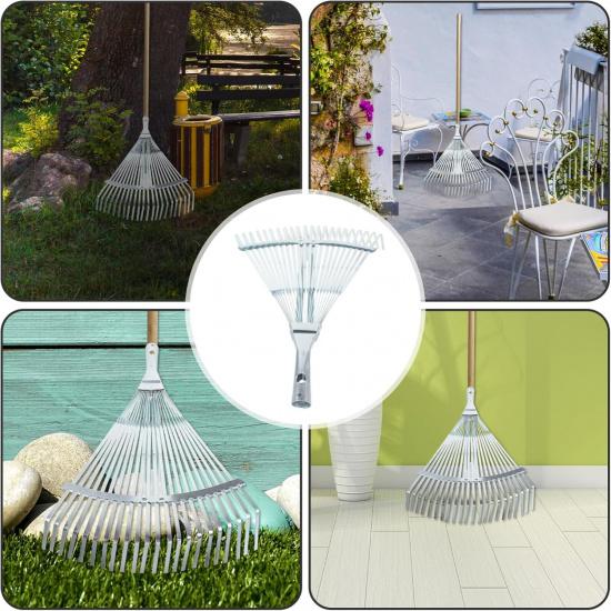 DOITOOL Adjustable Leaf Rake Expandable Gardening Rake Head for Lawn for Leaves Collection for Garden Use