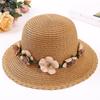 Summer Elegant Women's Hats Flower Ring Straw Hat Sun Hats Straw Beach Hat Flower Rope Woman's Hat Fashion Accessories