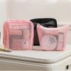 Dopamine Tofu Bag Large Capacity Portable Gauze Small Makeup Bag Lipstick Storage Bag Mesh Tampon Bag