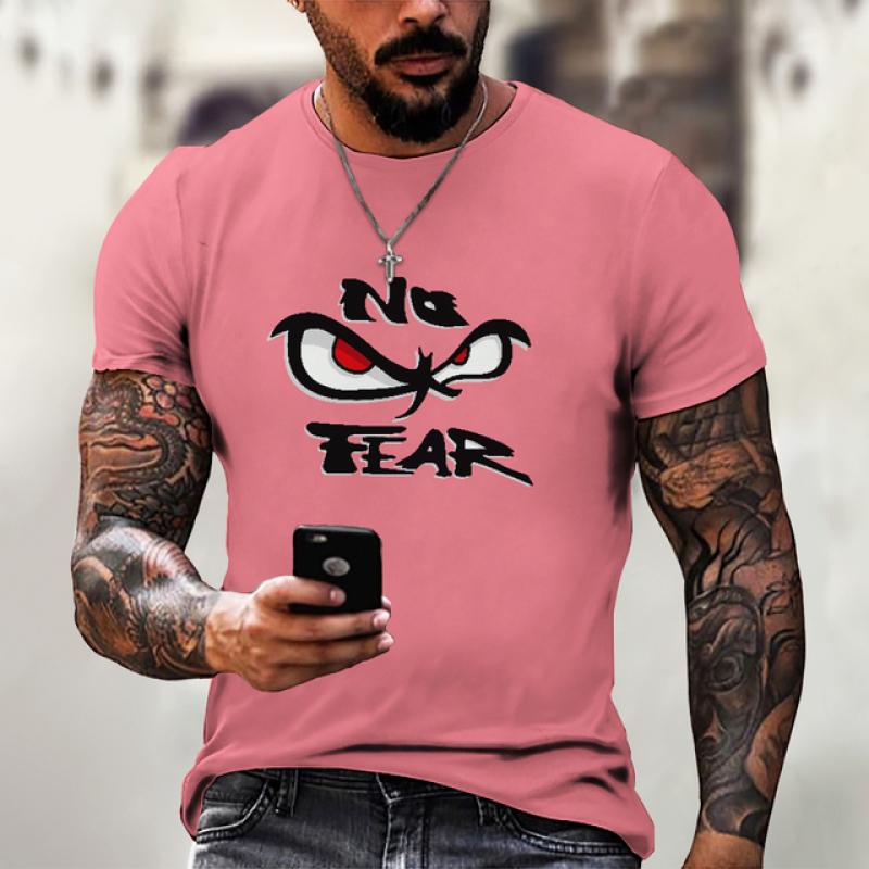 Summer Men's T Shirt Street Casual Short Sleeve Print T-Shirts Fashion Male Oversized Clothing O-Neck Pullover Funny Tops