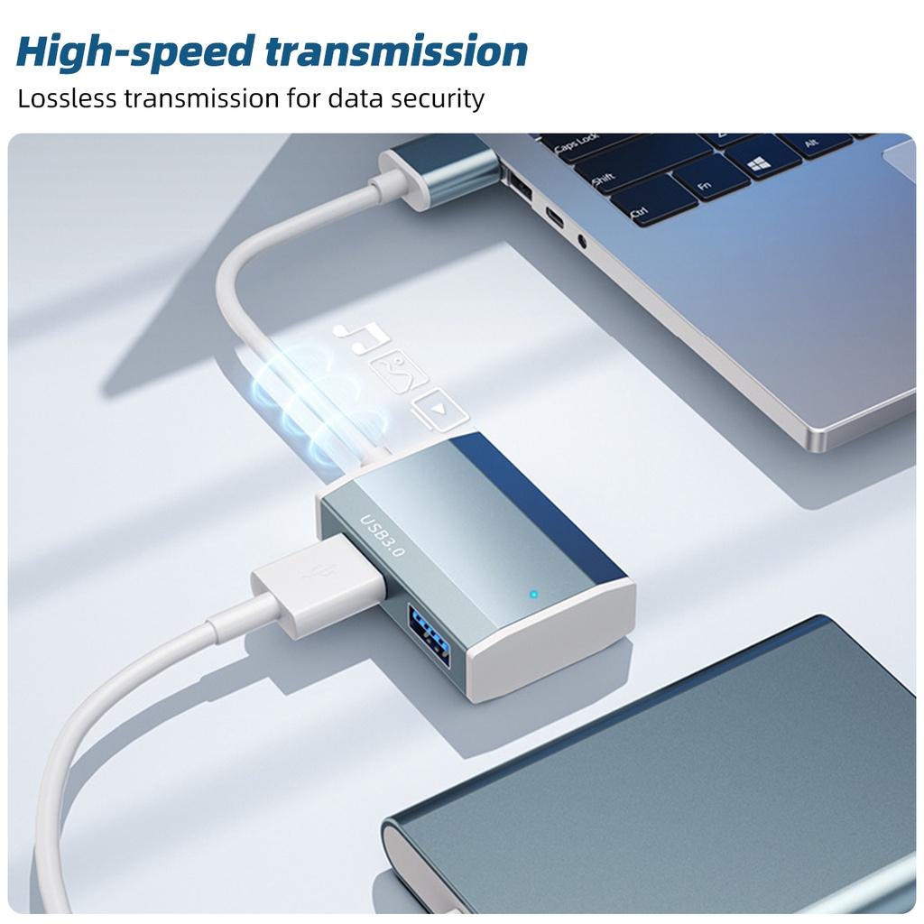 FONKEN 4 In 1 USB/Type-C Hub USB3.0*1+USB2.0*3 Fast Transfer Expander Docking Station for Hard Drive USB Stick Keyboard Conncector