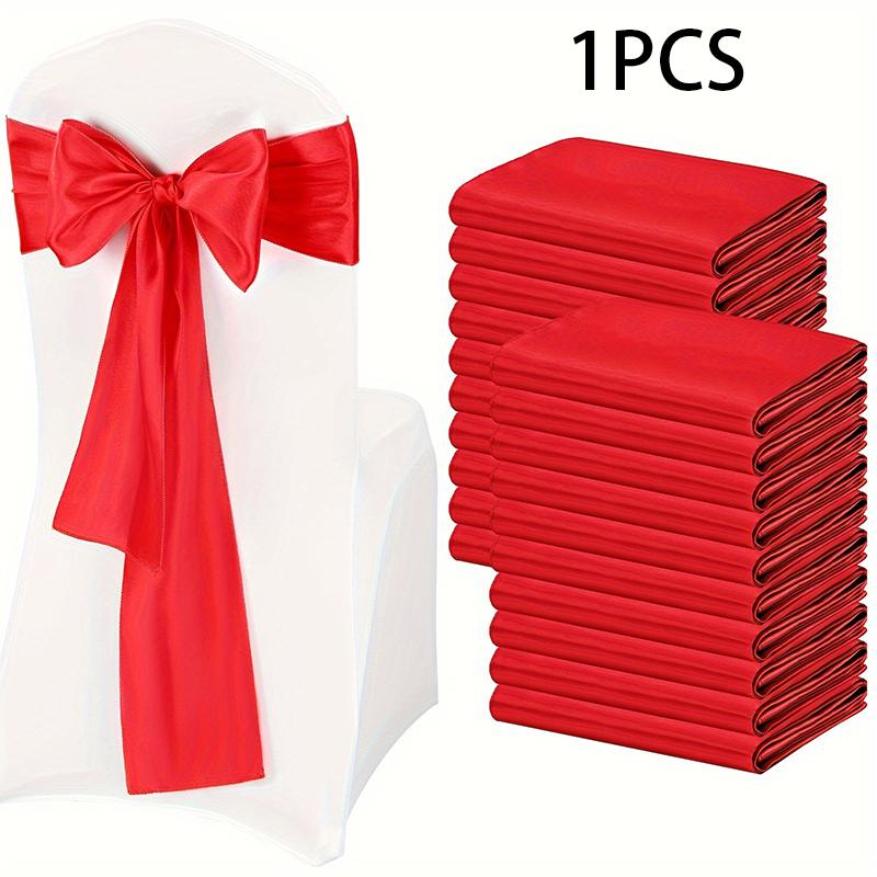 Satin Chair Sashes Wedding Chair Bow Knot Ribbon Tie For Wedding banquet ThanksgivingParty HotelBirthdayBanquet Chair Decoration