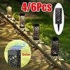 New 4/6PCs Waterproof LED Solar Garden Lights Outdoor Lawn Light Lamp For Patio Yard And Garden(Color:Warm White/Cool White)