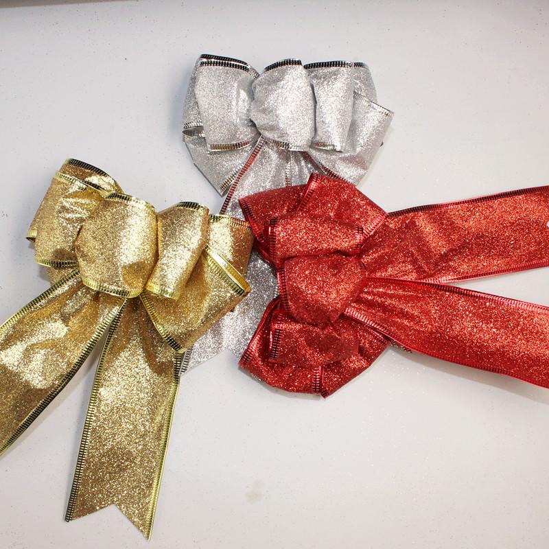 Christmas Stunning 20cm Bow Decorative Ornaments In Elegant Colors Perfect For Festive Cheer